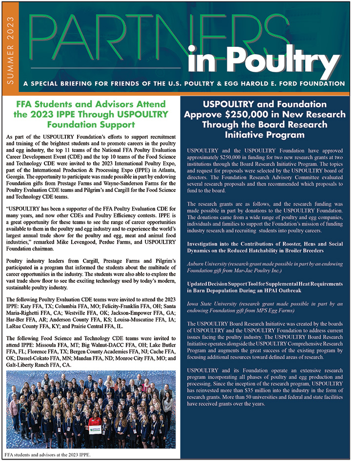 2023 Summer Partners In Poultry